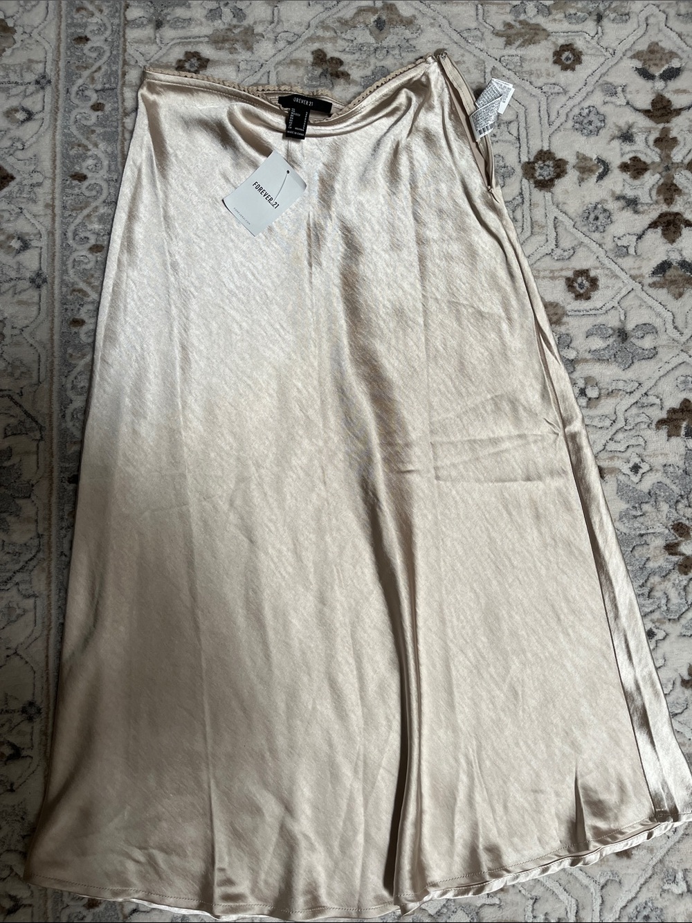 Champagne midi skirt